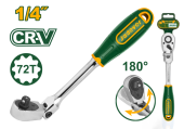 Рукоятка трещоточная с гибкой головкой 1/4" JDRW4214 Jadever