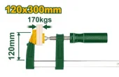 Зажим столярный (струбцина) с пластиковой ручкой F-типа 120×300 мм JDCP2121 Jadever