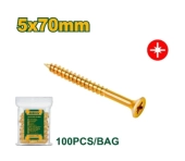 Шуруп для ДСП, дерева, с потаем, Posidriv; 5*70 мм; 100 шт в пакете JDXS5943 Jadever