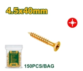 Шуруп для ДСП, дерева, с потаем, Posidriv; 4,5*40 мм; 150 шт в пакете JDXS5932 Jadever
