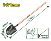 Лопата 240*300*1470mm JDSE2327 Jadever
