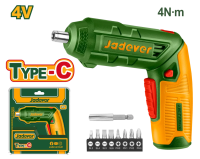 Отвёртка беспроводная 4V, 4 Н·м, Type-C + 8 бит 25 мм, Cr-V JDCV4415 Jadever