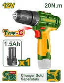 Дрель-шуруповерт беспроводной на аккумуляторе 12V 1500rpm 20Nm JDCDS520 Jadever