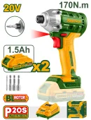 Гайковерт ударный беспроводной на аккумуляторе 20V 2300rpm 170Nm + 2 акк. JDCD2512 Jadever