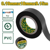 Лента электроизоляционная PVC 0,19 мм*18 мм*9.15 м черная JDPN1101 Jadever