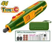 Аккумуляторная шлифовальная машина 4V 5000-2500rpm USB + аксессуары 34шт; JDRYP1504 Jadever