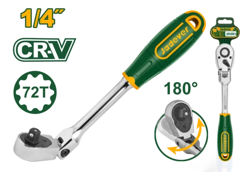 Рукоятка трещоточная с гибкой головкой 1/4" JDRW4214 Jadever