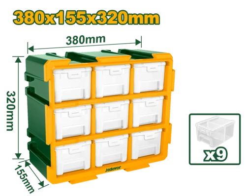 Sistem modular de depozitare 9 buc - 150 * 105 * 80 mm JDTB8331 Jadever