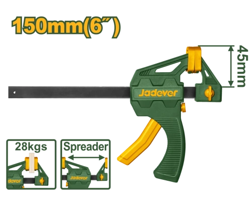 Зажим столярный (струбцина) с пластиковой ручкой F-типа 45×150 мм JDCP4386 Jadever